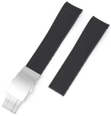 Bracelet en caoutchouc Ricardo Caserta premium 21mm (pro Longines), Black