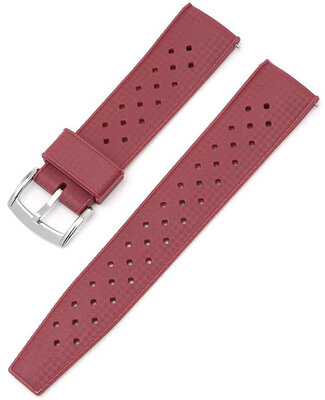 Bracelet en caoutchouc Ricardo Salerno premium 20mm, Red, Quick Release