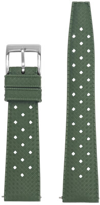 Bracelet en caoutchouc Ricardo Terni premium 20mm, Green, Quick Release