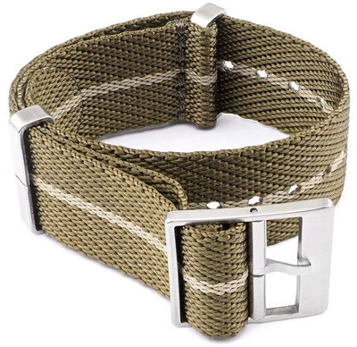 Bracelet en textile Ricardo Mantova premium, Brown, NATO