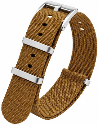 Bracelet en textile Ricardo Olbia premium, Brown, NATO