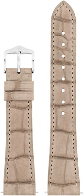 bracelet en cuir Hirsch London Nubuk L 04277090-2, beige, cuir d'alligator, longueur L, Quick Release