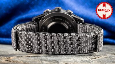 Bracelet en nylon Ricardo 20mm (pro Garmin Fenix 8/7S/6S (43mm), aj.), gris, cordon