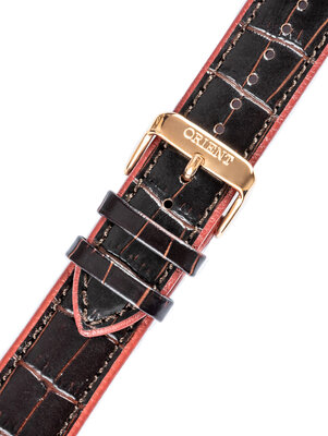 Bracelet en cuir Orient UDFGGR0 22mm (pour le modèley AC08), brun